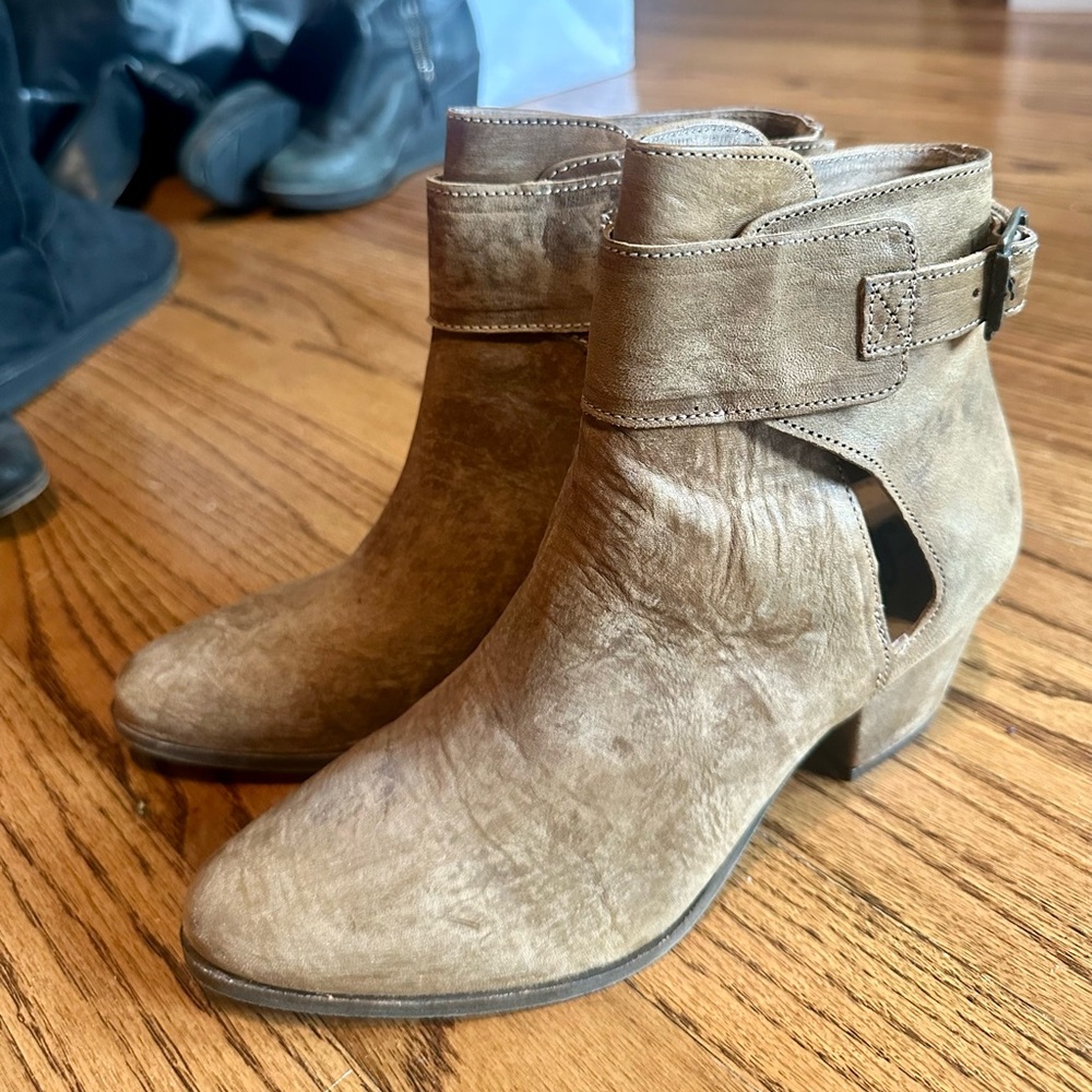 Free People Belleville Tan Leather Booties